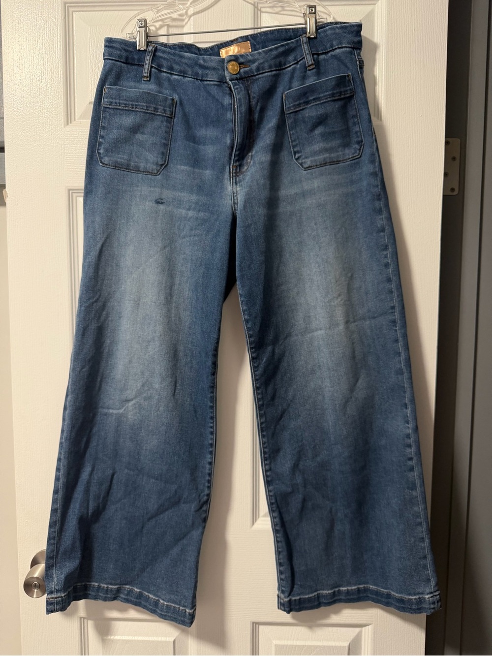Kut From The Kloth Meg Wide Leg Jeans Women’s 14 High Rise Patch Pocket Stretch - Picture 11 of 14